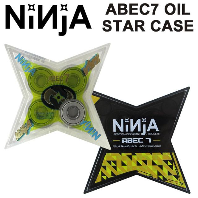 NINJA BEARING ニンジャ ベアリング ABEC7 (オイルタイプ) スターケース入り スケートボード スケボー SK8 パーツ