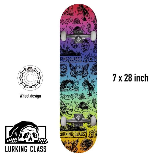 キッズサイズ 組立済み スケートボード LURKING CLASS 7.0inch FLASH RAINBOW KIDS [L102] ラーキングクラス コンプリート スケボー 完成品_5