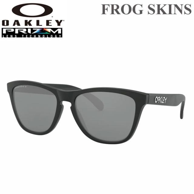 OAKLEYオークリー FROGSKINSフロッグスキン9245-05 MatteBlack/Ice Iridiumマットブラック黒/青ブルーミラーサングラス アジアンフィット OAKLEY 9245 7554 54