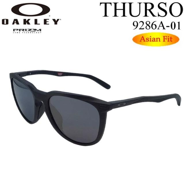 OAKLEY サングラス オークリー サングラス 9286A-01 Thurso (Low Bridge Fit)  Prizm Blacレンズ Matte Black Inkフレーム  スポーツ アウトドア サイクリング ロードバイク 自転車 日本正規品の通販は