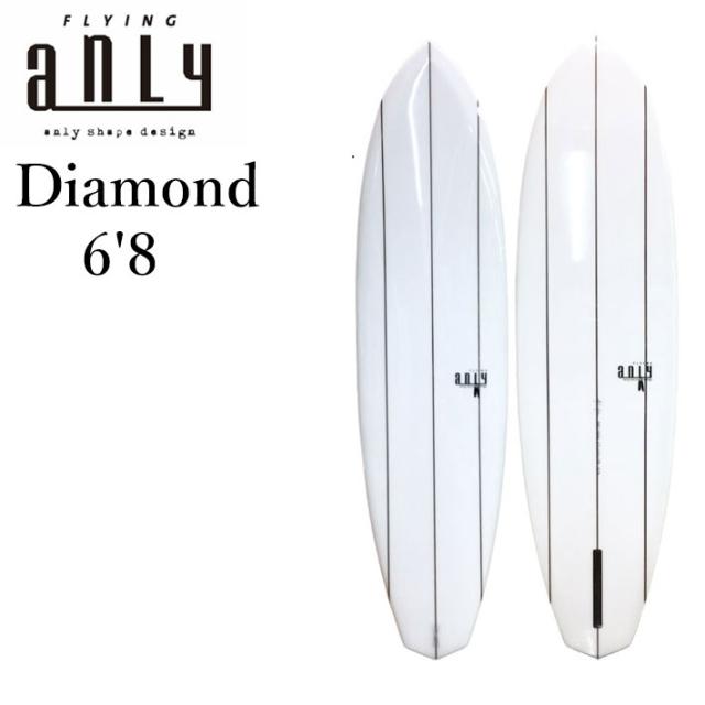 [特典付き！] ANLY PRO SURF アンリー サーフボード Diamond Single MID 6’8 ミッドレングス 鍋島木口里 日本製 サーフィン