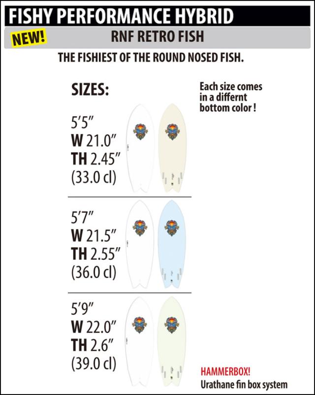LIBTECH サーフボード リブテック RNF RETRO FISH 5’5 / 5’7 / 5’9 ラウンドノーズフィッシュ レトロ サーフィン ショートボード [営業所止め送料無料]_1