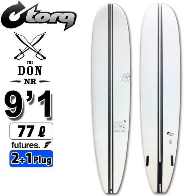 torq surfboard トルク サーフボード TEC DON NR 9’1 [White] ドン ノーズライダー ロングボード 1+2 BOX future 3Plug [営業所留め送料