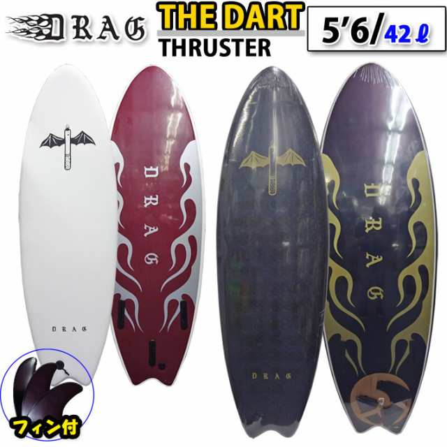 DRAG SURFBOARDS CO. ドラッグ サーフボード DG THE DART 5.6 SWALLOW THRUSTER COLLECTION スラスターコレクション TRI FIN ソフトボー