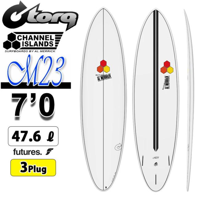 2026 torq surfboard トルク サーフボード X-LITE M23 7’0 [White Pinline] エム23 ファンボード AL MERRICK アルメリック CHANNEL ISLANDS チャンネルアイランド エポキシボード ミッドレングス EPSボード サーフィン