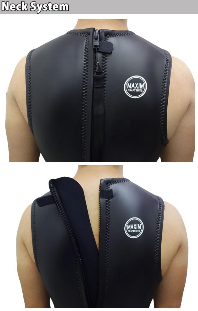 follows限定 2026 MAXIM マキシム ウェットスーツ [LCモデル] ロングジョン BACK ZIP バックジップ メンズ ウエットスーツ 3mm クラシックモデル BLKスキン 国内生産日本正規品