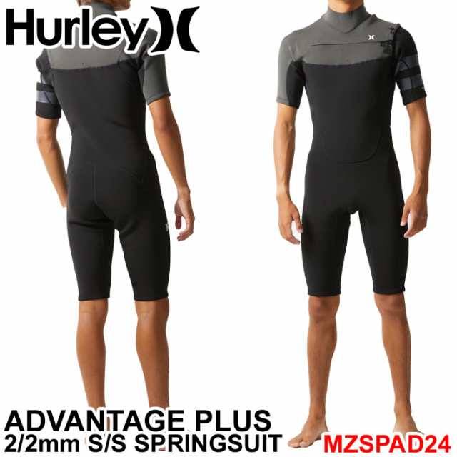 2024 Hurley ウェットスーツ ハーレー スプリング [MZSPAD24] メンズ ADVANTAGE PLUS 2mm × 2mm SHORT S/S SPRING SUIT CHEST ZIP チェ