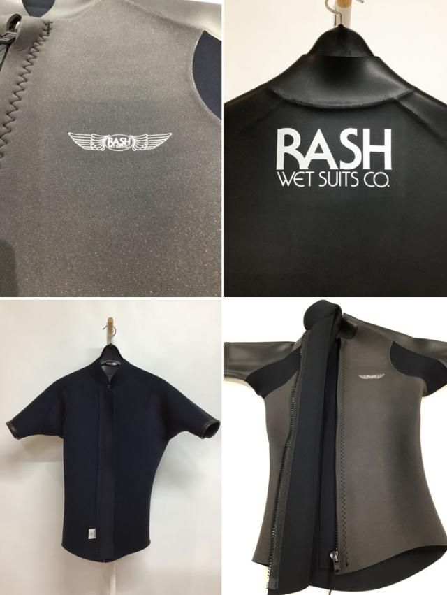 [4月末頃入荷] 数量限定生産！2026 RASH ラッシュ ウェットスーツ ジャケット タッパー 半袖 サーフィン フロントジップ BLKスキン 2mm メンズ FRONT ZIP S/S JACKET 春夏 メンズ ウエットスーツ 日本正規品