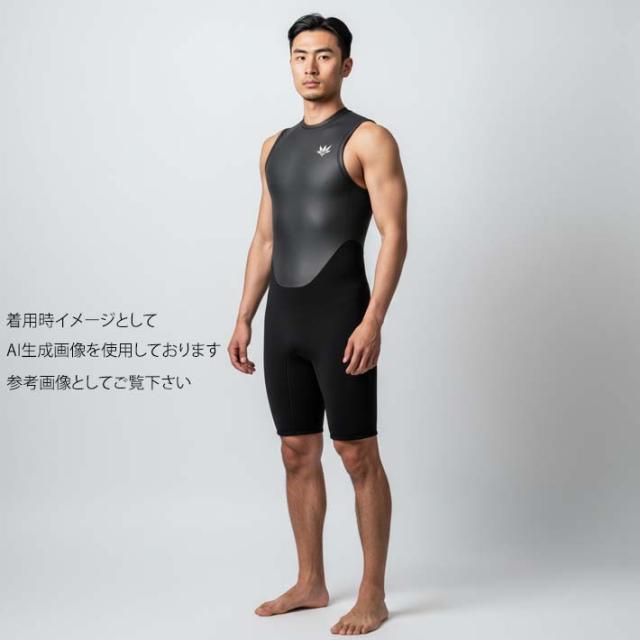 26 メンズ ショートジョン ウェットスーツ AXXE CLASSIC 2mm BZ ウエットスーツ バックジップ アックスクラシック サーフィン 国産