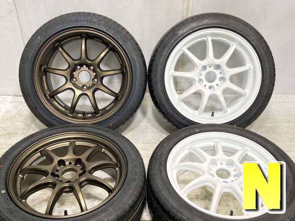 【中古】　 CORSA　2233 215/50R17 WORK EMOTION 17インチ 114.3-5穴 4本 中古タイヤ・サマータイヤ