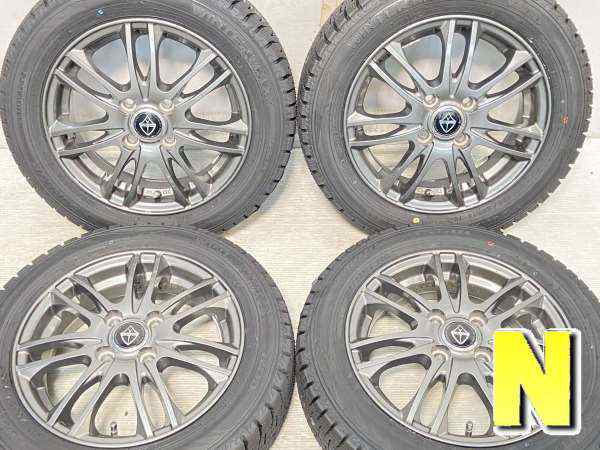 中古】ダンロップ ウィンターマックス WM02 155/65R14 VELVA 14インチ 100-4穴 4本 中古