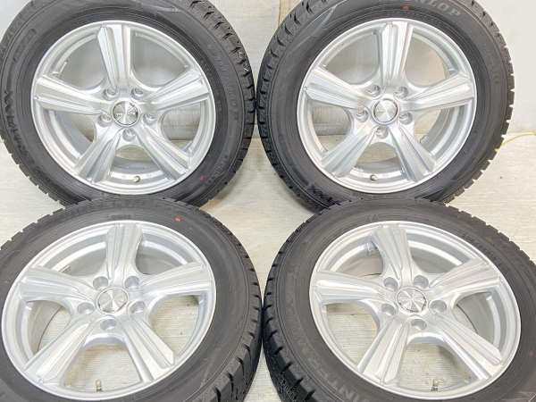 【中古】ダンロップ ウィンターマックス WM02 205/55R16 　 VIOLENTO 16インチ 114.3-5穴 4本 中古タイヤ・スタッドレスタイヤ