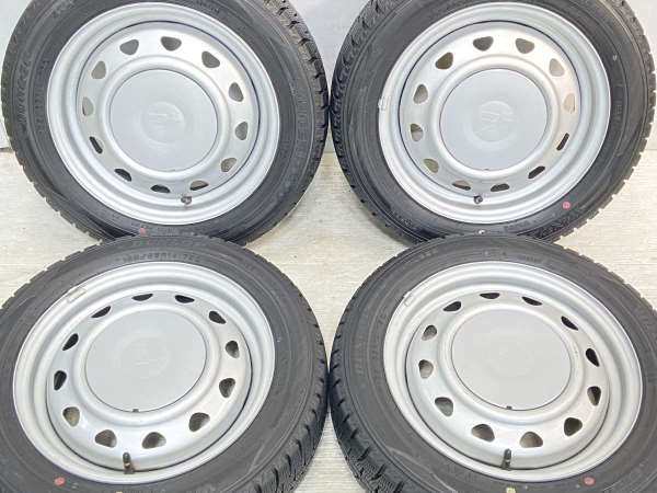 【中古】DUNLOP WM02 155/65R14 キャロウィンMN 14インチ 100/114.3-4穴 4本 中古タイヤ・スタッドレスタイヤ