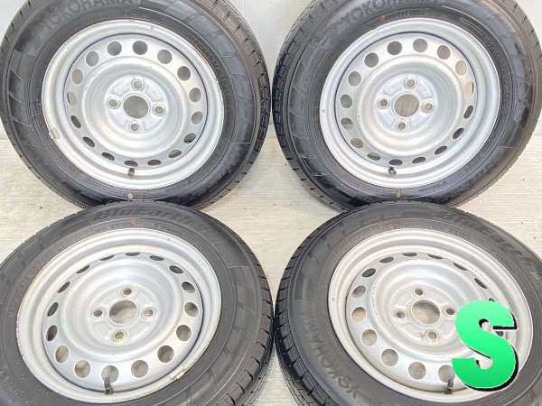 【中古】ヨコハマ ブルーアースVAN RY55 155/80R14 　 AL 14インチ 100-4穴 4本 中古タイヤ・サマータイヤ