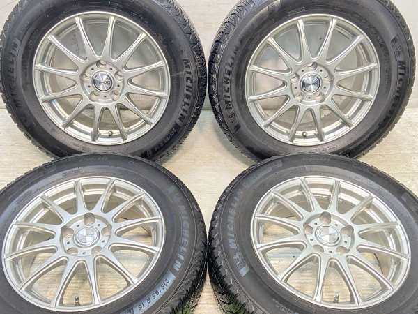 【中古】ミシュラン X-ICEスノー 215/65R16 　 RAVRION LUMIERE 16インチ 114.3-5穴 4本 中古タイヤ・スタッドレスタイヤの通販は