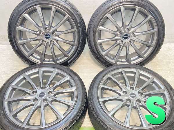 【中古】ブリヂストン ブリザック VRX3 215/45R18 　 BALMINUM 18インチ 114.3-5穴 4本 中古タイヤ・スタッドレスタイヤの通販は