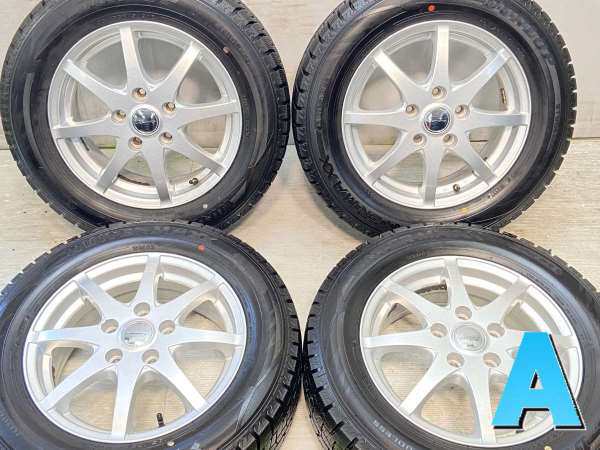 【中古】ダンロップ ウィンターマックス WM02 195/65R15 　 LAPORTA 15インチ 114.3-5穴 4本 中古タイヤ・スタッドレスタイヤ