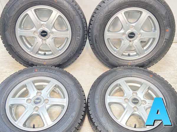 【中古】グッドイヤー アイスナビ 6 155/80R13 　 BALMINUM 13インチ 100-4穴 4本 中古タイヤ・スタッドレスタイヤ