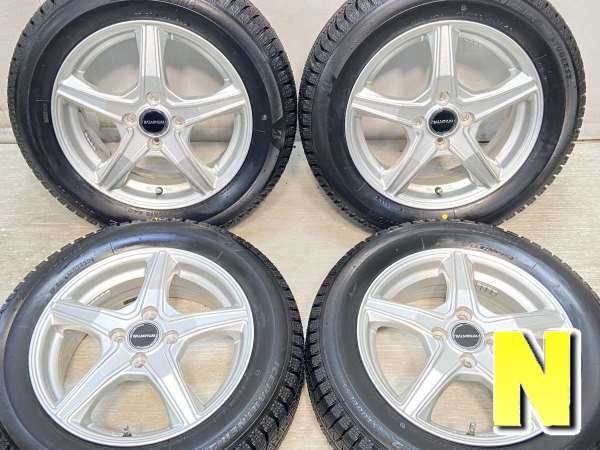 【中古】ブリヂストン アイスパートナー2 185/60R15 　 BALMINUM 15インチ 100-4穴 4本 中古タイヤ・スタッドレスタイヤ