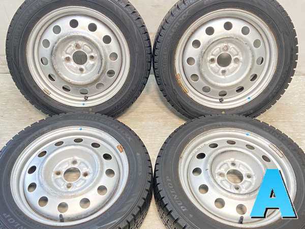 【中古】ダンロップ ウィンターマックス WM02 165/65R15 　 TOPY S55 15インチ 100-4穴 4本 中古タイヤ・スタッドレスタイヤ