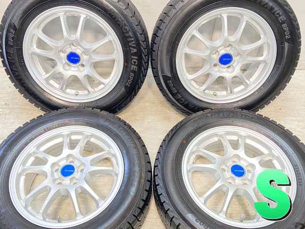 中古】 プラクティバ アイス BP02 195/65R15 ECOFORME 15インチ 100-5穴 4本 中古