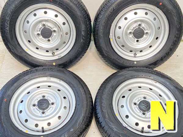 【中古】ダンロップ エナセーブ EC204 145/80R13 スズキ純正 13インチ 100-4穴 4本 中古タイヤ・サマータイヤ