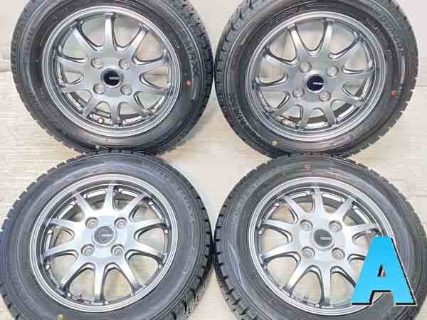 【中古】ダンロップ ウィンターマックス WM02 155/65R13 　 G-SPEED 13インチ 100-4穴 4本 中古タイヤ・スタッドレスタイヤ