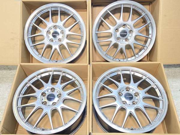 中古】 LEGZAS 18x7.0 53 114.3-5穴 4本 中古ホイール・中古