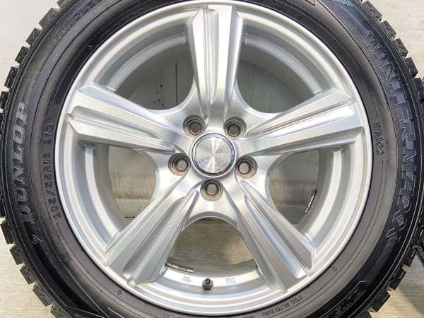 【中古】ダンロップ ウィンターマックス WM02 205/55R16 　 VIOLENTO 16インチ 100-5穴 4本 中古タイヤ・スタッドレスタイヤ スタッドレスタイヤ・ホイールセット