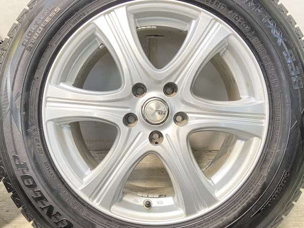 【中古】DUNLOP ウィンターマックス SJ8 225/65R17  SIBILLA XS-6 17インチ 114.3-5穴 4本 中古タイヤ・スタッドレスタイヤの通販は