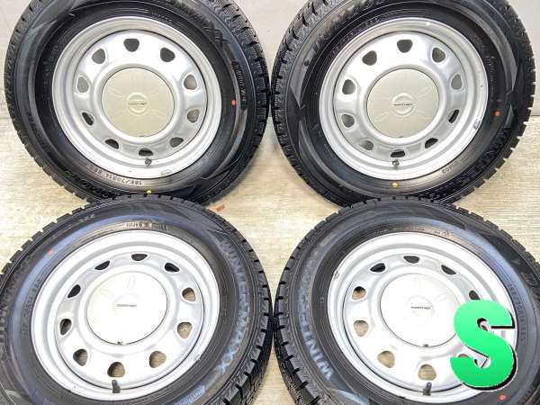 中古】DUNLOP WM02 185/70R14 SCHWARZ MV V6A 14インチ 100/114.3-4穴 4本