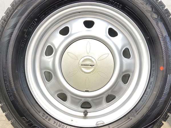 【中古】DUNLOP WM02 185/70R14 SCHWARZ MV V6A 14インチ 100/114.3-4穴 4本 中古タイヤ・スタッドレスタイヤ_4