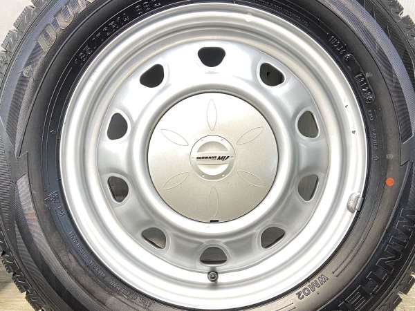 【中古】DUNLOP WM02 185/70R14 SCHWARZ MV V6A 14インチ 100/114.3-4穴 4本 中古タイヤ・スタッドレスタイヤ_5