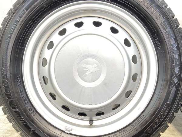 【中古】DUNLOP WM02 185/65R15 キャロウィン S7 15インチ 100/114.3-4穴 4本 中古タイヤ・スタッドレスタイヤ_4
