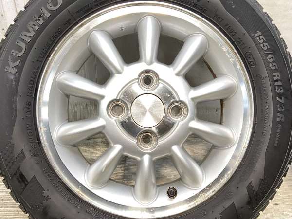 スズキアルトラパン純正アルミホイール13インチ4本スタッドレス155/65R13