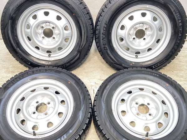 【中古】ダンロップ ウィンターマックス WM02 185/70R14 　 TOPY M47A 14インチ 100-4穴 4本 中古タイヤ・スタッドレスタイヤ