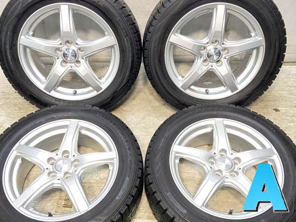 【中古】ダンロップ ウィンターマックス WM02 205/55R16 　 VIOLENTO 16インチ 100-5穴 4本 中古タイヤ・スタッドレスタイヤ