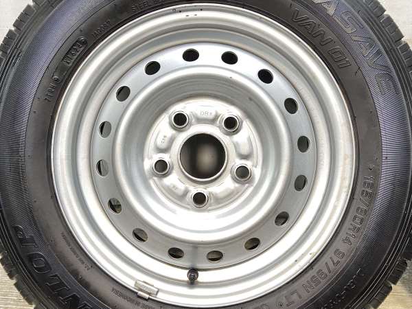 【中古】ダンロップ エナセーブ VAN01 165/80R14 　 D8X 14インチ 114.3-5穴 4本 中古タイヤ・サマータイヤ_4