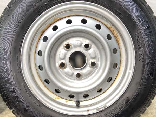 【中古】ダンロップ エナセーブ VAN01 165/80R14 　 D8X 14インチ 114.3-5穴 4本 中古タイヤ・サマータイヤ_5