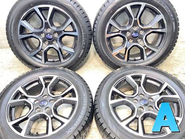 【中古】ダンロップ ウィンターマックス WM02 225/55R18 スバル純正 18インチ 114.3-5穴 4本 中古タイヤ・スタッドレスタイヤ