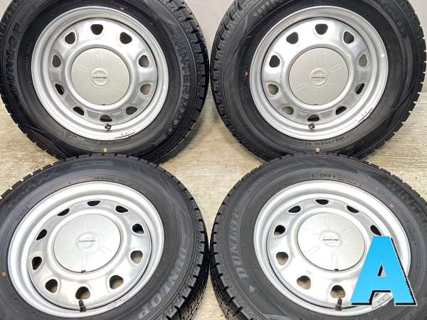 中古】DUNLOP WM02 185/70R14 SCHWARZ MV V6A 14インチ 100/114.3-4穴 4本