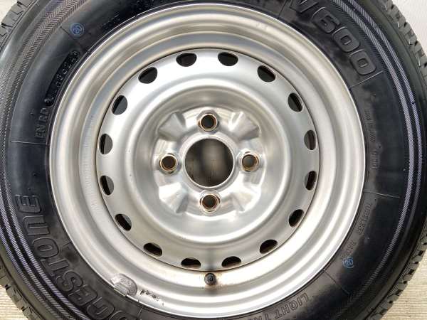 【中古】ブリヂストン V600 165R13 日産純正 13インチ 100-4穴 4本 中古タイヤ・サマータイヤ_3