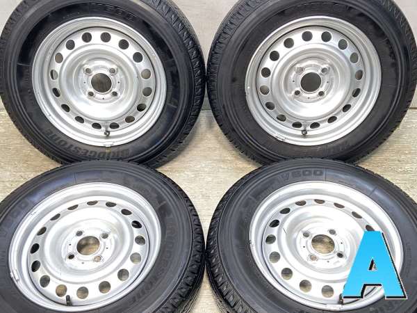 【中古】ブリヂストン V600 165R14 日産純正 14インチ 100-4穴 4本 中古タイヤ・サマータイヤ