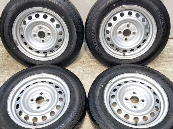 【中古】ダンロップ エナセーブ VAN01 155/80R14 トヨタ純正 AL 14インチ 100-4穴 4本 中古タイヤ・サマータイヤ