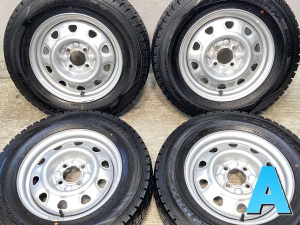 【中古】ダンロップ ウィンターマックス WM02 185/70R14 　 TOPY M47A 14インチ 100-4穴 4本 中古タイヤ・スタッドレスタイヤ