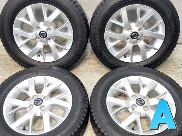 【送料込】日産15インチホイールタイヤ4本セット スタッドレス195/65R15 スタッドレスタイヤ４本セット セレナ等に☆ アルミホイール付