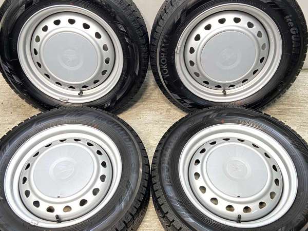 【中古】ヨコハマ アイスガード iG60 185/65R15 キャロウィン R6 15インチ 100/114.3-4穴 4本 中古タイヤ・スタッドレスタイヤ