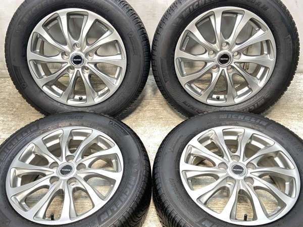 【中古】ミシュラン CROSS CLIMATE 215/60R16 　 BALMINUM 16インチ 114.3-5穴 4本 中古タイヤ・スタッドレスタイヤ