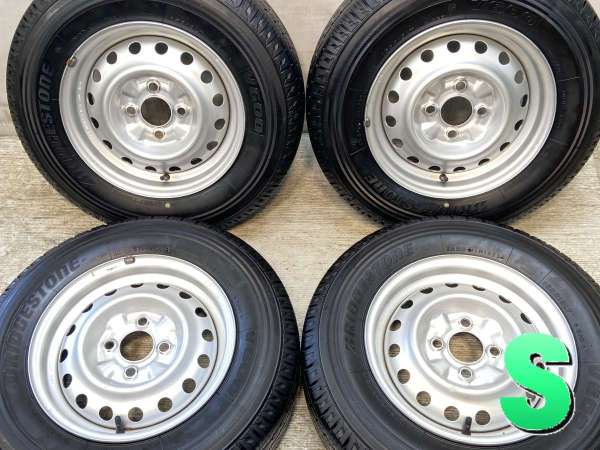 中古】ブリヂストン V600 165R13 日産純正 13インチ 100-4穴 4本 中古 