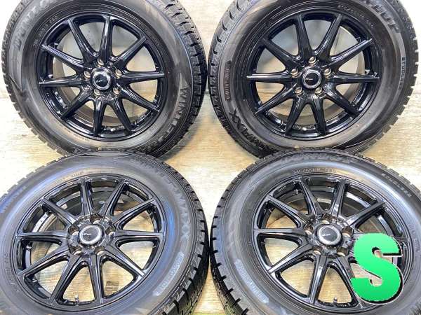 中古タイヤ スタッドレスタイヤ 4本セット 215/65R16 ブリヂストン ブリザック DM-V1 中古 スタッドレス タイヤ ホイール 4本セット 16インチ 6.5J×16 48